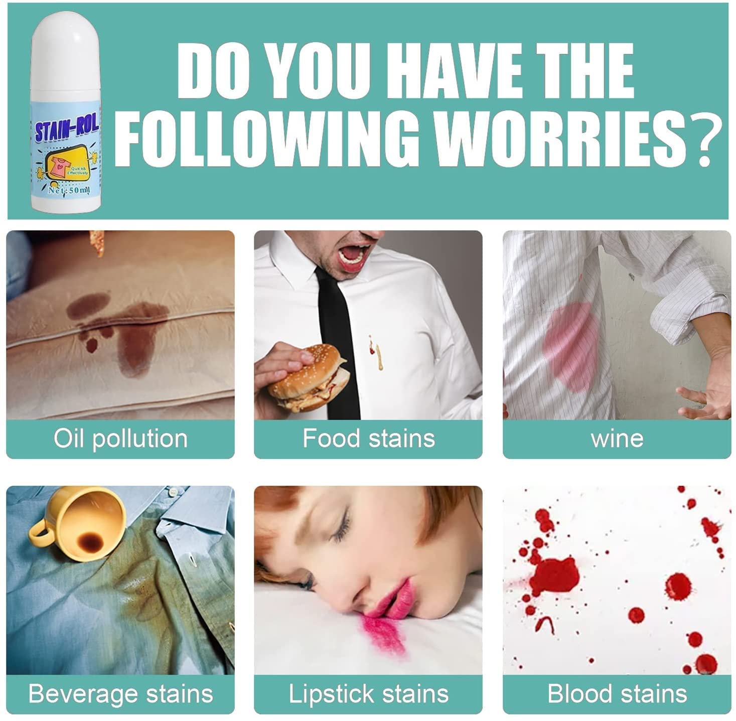 Stain Remover for Clothes | Multi-Purpose Roll Bead Fabric Clothes Stain Remover Pan | Instant Stain Remover for Cotton, Linen, Polyester, Blended Fabric, Denim, Down Jacket Stain Remover for Clothes | Multi-Purpose Roll Bead Fabric Clothes Stain Remover Pan | Instant Stain Remover for Cotton, Linen, Polyester, Blended Fabric, Denim, Down Jacket